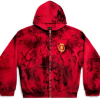 Balenciaga Skater Zip-Up Hoodie Red