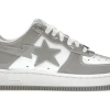 A Bathing Ape Bape Sta Patent Leather White Grey