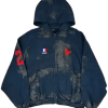 Balenciaga Dirty Blue Polo Zip-Up Hoodie