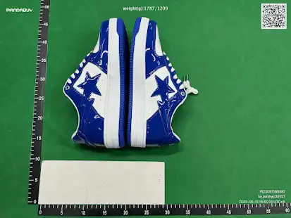 A Bathing Ape Bape Sta Patent Leather White Blue 2 A Bathing Ape Bape Sta Patent Leather White Blue - Image 2