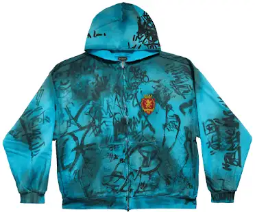 Balenciaga Skater Zip-Up Hoodie Blue 1 Balenciaga Skater Zip-Up Hoodie Blue