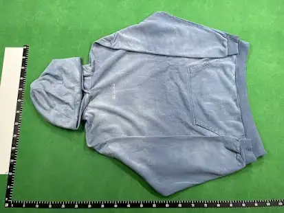 Balenciaga Washed Embroidered Hoodie Blue 2 Balenciaga Washed Embroidered Hoodie Blue - Image 2