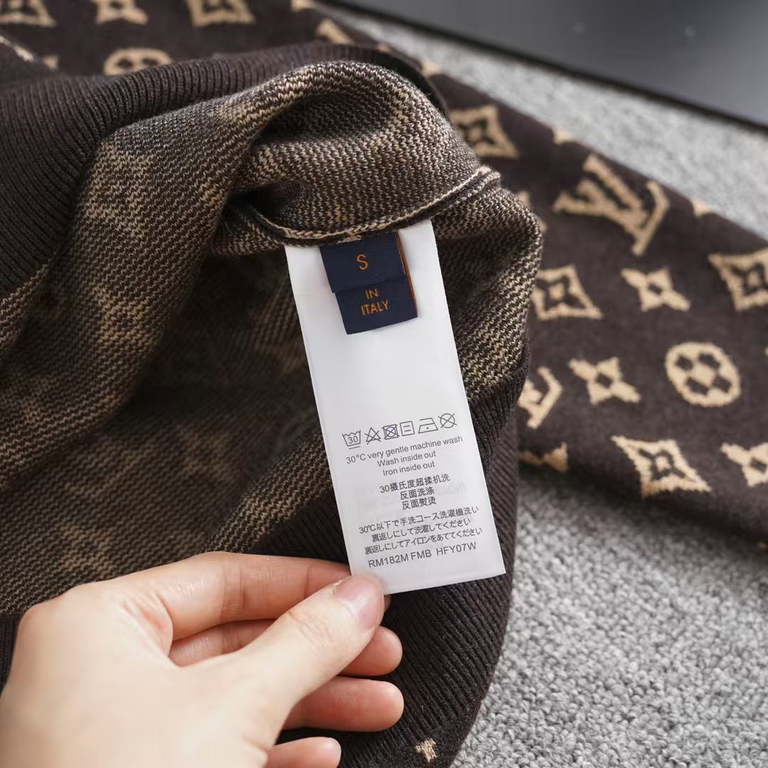 LV Louis Vuitton 2024 new jacquard sweater sweater High version! 10 LV Louis Vuitton 2024 new jacquard sweater sweater High version! - Image 10