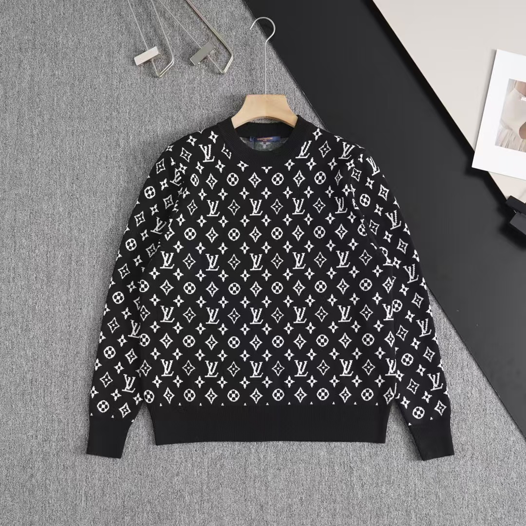 LV Louis Vuitton 2024 new jacquard sweater sweater High version! 3 LV Louis Vuitton 2024 new jacquard sweater sweater High version! - Image 3