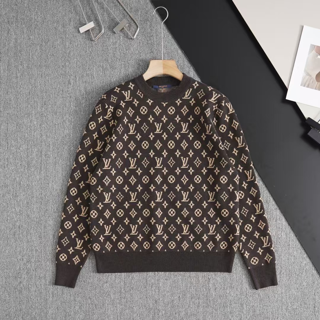 LV Louis Vuitton 2024 new jacquard sweater sweater High version! 2 LV Louis Vuitton 2024 new jacquard sweater sweater High version! - Image 2