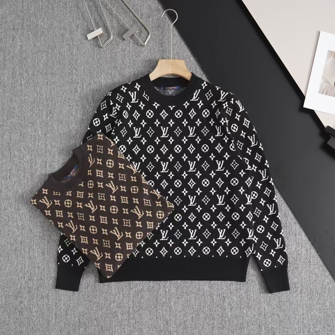 LV Louis Vuitton 2024 new jacquard sweater sweater High version! 1 LV Louis Vuitton 2024 new jacquard sweater sweater High version!