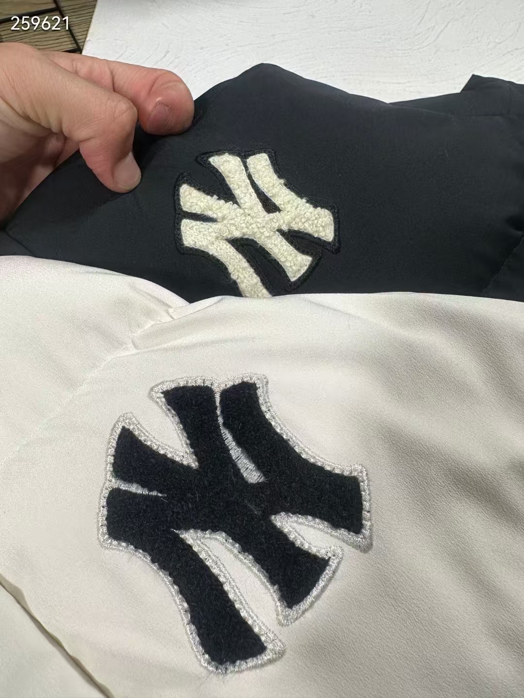 MLB Yankees flocked leather logo baseball down jacket 10 MLB Yankees flocked leather logo baseball down jacket - Image 10