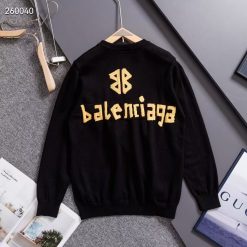 New Balenciaga 24ss front and back jacquard yellow tape couple model 14 CnFans 4 1