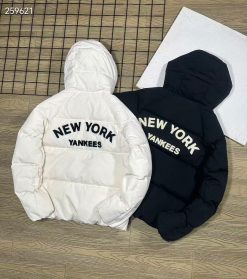 MLB Yankees flocked leather logo baseball down jacket 14 CnFans 8 4