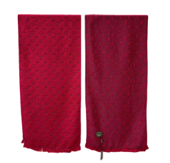 LV red double-sided cashmere scarf