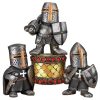 Decorative armor knight dwarf guard European sculpture resin crafts